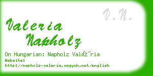 valeria napholz business card